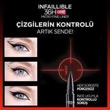 Loreal Paris Infaillible 36H Grip Micro Fine Eyeliner - 04 Dew Berry, Long Lasting & Waterproof Eyeliner with 0.1 mm Fine Tip