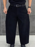 Black 3D Tailored Wide-Leg Cropped Pants