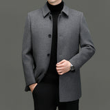 Detachable-lining Casual Wool Coat