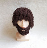 Creative Knitted Ski Hat With A Wig Beard