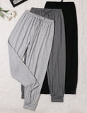 Womens Comfortable Solid-Color Retro Casual Ankle-Fit Pants