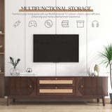 Modern Farmhouse Rattan TV Stand