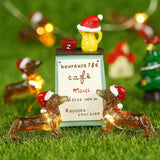 Dachshund Led Copper Wire Lamp Christmas Hat