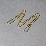 14k Yellow Gold Bead Chain 1.5mm