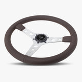 The Daytona | Nappa Brown Leather  | Silver Spoke | Brown Stitch