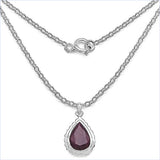 14.10 Carat Genuine Ruby .925 Sterling Silver Pendant