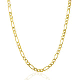 4.5mm 14k Yellow Gold Solid Figaro Chain