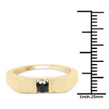 0.25 Carat Genuine Black Diamond .925 Sterling Silver Ring