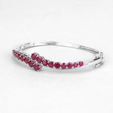 9.10 Carat Glass Filled Ruby .925 Sterling Silver Bangle