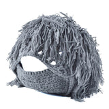 Creative Knitted Ski Hat With A Wig Beard