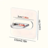 4-Pack Clear Adhesive Utility Hooks
