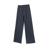 A-line Straight-leg Relaxed-fit Casual Work Trousers Mens Simple And Comfortable Long Pants