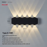 Modern Minimalist Led Wave Shape Corridor Aisle Wall Lamp