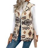 Women's Double-sided Printed Hooded Vest