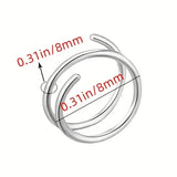 Stainless Steel Double Helix Nose Ring – 14K Gold Plated Hot Style Piercing Jewelry for Women