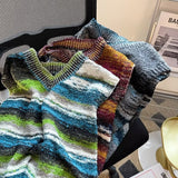 Mens Autumn Lazy-Style Loose-Fit Couples Sleeveless Sweater Vest