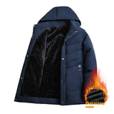 Factory-direct Cross-border Exclusive Design Detachable-hood Business Mens Padded Cotton Jacketwarm Mid- To Older-age Cotton Coat