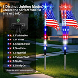 LED Solar-Powered National Flag For Outdoor Courtyards And Villas