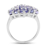 5.28 Carat Genuine Tanzanite .925 Sterling Silver Ring