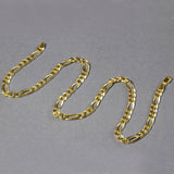 10K Yellow Gold Solid Figaro Chain (5.30 mm)