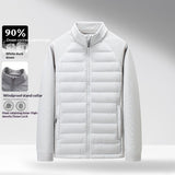 Mens Stand-Up Collar Patchwork Lightweight & Warm Down Jacket