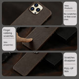 First-layer Cowhide Magnetic Protective Case For Phones