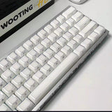 Crystal Jelly Side-engraved Keycaps For A 136-key Compact Full-size Keyboard