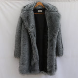 Men's Fur Imitation Fox Fur Long-cut Coat