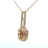 .45ct Ruby Diamond Fashion Pendants 10KT Yellow Gold