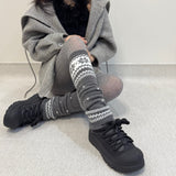 Knitted Thermal Leg Warmers Slouch Socks And Zodiac-year Socks