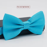 Men's Solid Color Formal Wear Wedding Business Casual Groom Groomsman Bow Tie