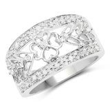 0.31 Carat Genuine White Diamond .925 Sterling Silver Ring