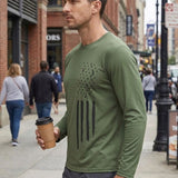 Mens Outdoor Casual Sporty Crew-neck Long-sleeve