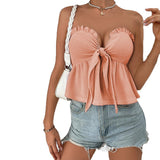 Women's New Sexy Bustier Tie-Waist Sleeveless Vest