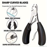 4-Piece Elderly-Friendly Toenail Clipper Set