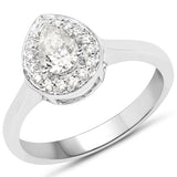 14K White Gold 0.63 Carat Genuine White Diamond Ring