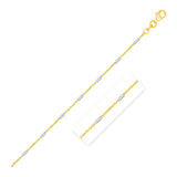 Bar Links Pendant Chain in 14k Two Tone Gold (1.4mm)