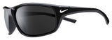 Nike EV1134-001 Adrenaline Sunglasses Shiny Black/White Frame Color Grey Lens Tint