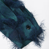 Heart-shaped Tassel Hollow-out Senior Sense Of Design Shirt Men's Autumn Fashion Loose Personality