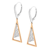 14K Rose and White Gold 3/8 Cttw Diamond Windchime Drop and Dangle Earring (G-H Color, SI1-SI2 Clarity)