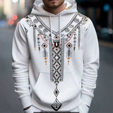 Mens Casual Hooded Long-sleeve Sweatshirt