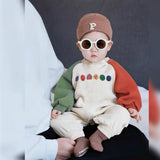 Pumpkin-colored Parent-child Hoodie Without Fleece Lining