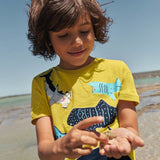 Children's Luminous Shark Pattern Short-sleeved T-shirt