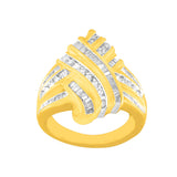 10K Yellow Gold Diamond Bypass Ring (1.0 cttw, H-I Color, I2-I3 Clarity)
