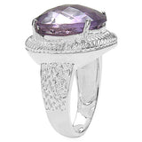 10.22 Carat Genuine Amethyst .925 Sterling Silver Ring