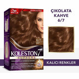 Wella Koleston Supreme Chocolate Brown Hair Dye 6/7 - Intense Color, Gray Coverage & Oil Treatment for Moisturized Hair