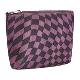 Eklips Purple Geometric Makeup Bag with Zipper