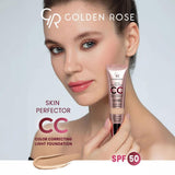 Golden Rose Skin Perfect CC SPF50 Foundation 104 Warm Honey 30ml