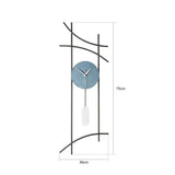 Muyika Ken: Large Metal Wall Clock - 29.5" Silent Modern Decorative Clock for Living Room, Bedroom - Hand Painted Accents
