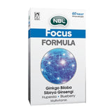 NBL Focus Formula Cognitive Support Supplement - Enhances Mental Clarity & Focus with Ginkgo Biloba, Gotu Kola & Siberian Ginseng - 30 Tablets